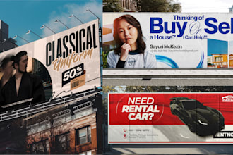 design billboard, banner, signage, and other printing media in 24 hrs