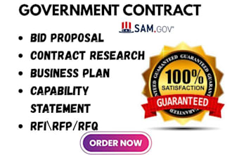 expertise in securing government contracts with responding to rfq and rfp