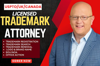 be US, UK licensed trademark registration attorney, office action, sou, noa