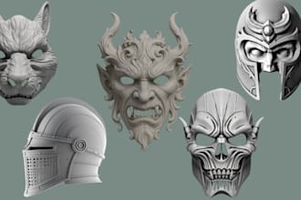custom 3d cosplay, mask, helmet, armor ,3d character mask,3d mask for 3d print