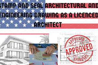 stamp seal architectural engineering 2d 3d mep floor plan drawing city permit