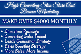 do stan store marketing, stan store sales funnel stan store promotion