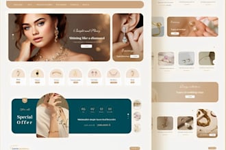 build shopify jewelry store, earrings, wristwatch, necklace, jewellery website