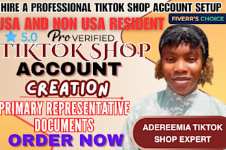 create USA tiktok shop USA tiktok account USA tiktok shop primary representative