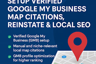 setup verified google my business map citation gmb ranking reinstate local seo