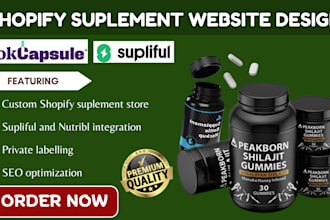 build a shopify private label supplement dropshipping store via supliful nutribl