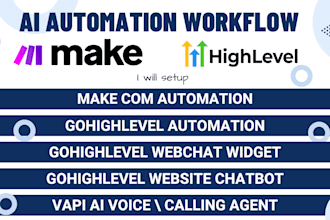make com ghl automation gohighlevel chatbot vapi ai voice agent ghl a2p webchat