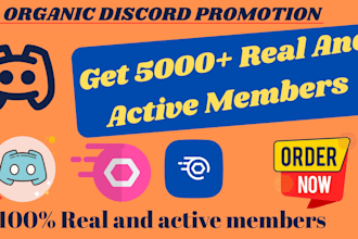 boost, advertise, grow and promote your discord server to get real members