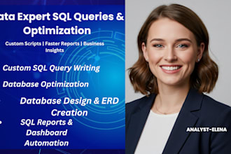 write advanced sql queries, optimize databases, and automate your data reports