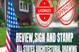 draw stamp fast USA pe stamp and drawing review for architectural permit submis