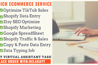 shopify product listing or google sheet data entry in excel drive tiktok sales