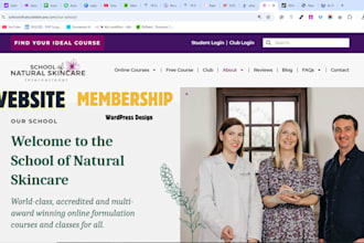 design speed optimized wordpress membership or course website with subscriptions