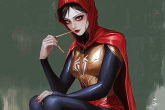 draw a superhero or character concept art in my style