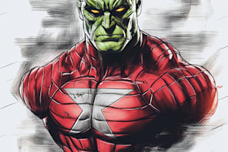 draw your very own superhero or villain in marvel style