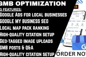 google my business optimization local business map seo citation setup ads