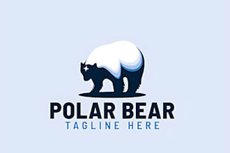 craft professional polar bear logo