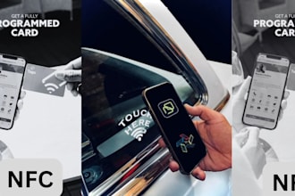 develope open ai digital business nfc card builder saas with mobile app