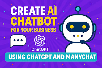 create ai chatbot for your business using chatgpt and manychat