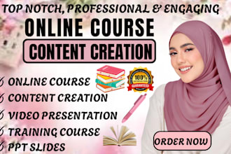 create online course, training manual, course curriculum, online course content