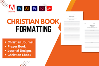 format design christian ebook, prayer book journal and book cover for amazon kdp