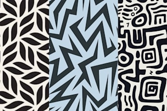 design custom geometric patterns for fashion, print, and digital use