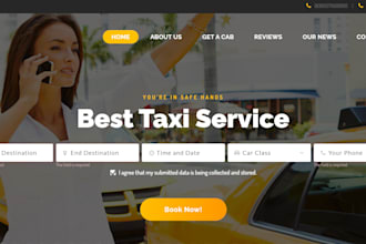 develop limousine, cab, taxi booking website with payment integration