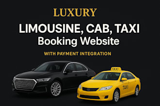 develop limousine, cab, taxi booking website with payment integration