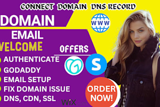 set up google workspace, domain email authentication, redirect, and subdomain