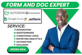 build outgrow order form word document google sheet typeform conversion workflow