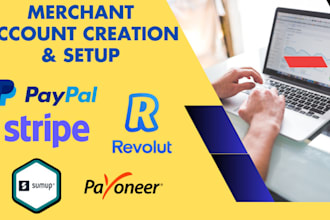 setup old llc  paypal, stripe, payoneer, sumup, revolut, walmart account
