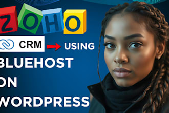 develop zoho CRM wordpress site books migration landing page website on bluehost