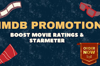 do imdb page promotion, increase imdb starmeter ranking to 100 ratings