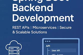 be your spring boot developer for backend java applications
