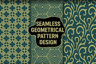 create unique geometric seamless patterns for textile and fabric design