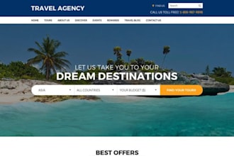 design travel agency website travel website tour booking website tourism website