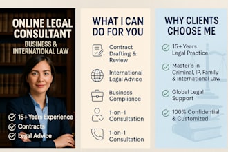 be your online lawyer legal consultant to assist you in case