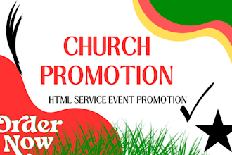 create css church event promotion