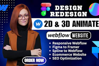 build develop webflow website figma to webflow framer spline 3d animated webflow
