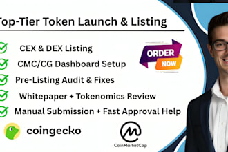 list your coin or token on coinmarketcap, coingecko