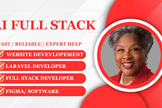 do ai full stack development, create figma mockup, laravel, website developer