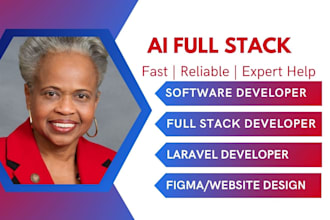 do ai full stack development, create figma mockup, laravel, website developer
