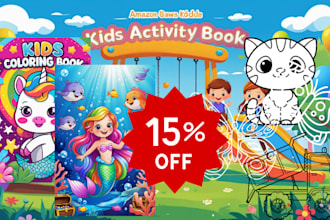 kids activity book, kids coloring book, coloring pages, activity book amazon kdp
