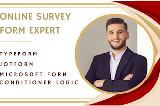 design a custom jotform, typeform or microsoft form with conditional logic