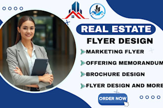 design a custom real estate flyers, property brochures, and guides for agents