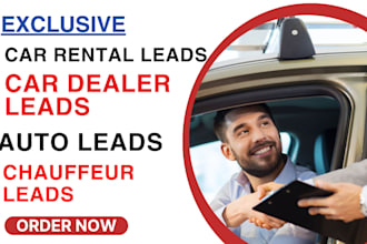 promote car rental leads auto leads car dealer leads chauffeur leads