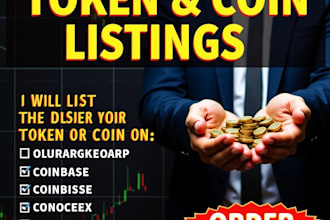 list your token or coin on top exchange platforms binance and coinmarketcap
