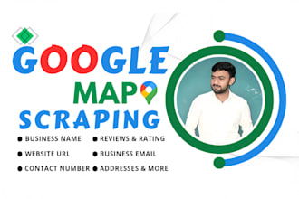 scrape google maps business data with website and contacts
