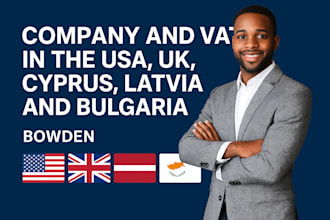 company and vat registration US, UK, cyprus, latvia, and bulgaria