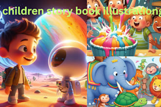 create children illustrations for your children storybook