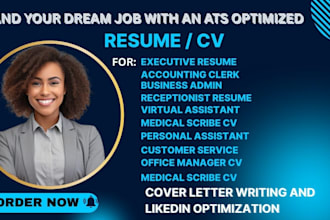 write a professional administrative office manager account clerk secretary cv
